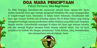Doa Masa Penciptaan 2020, Pekan Pertama: Doa Bagi Hutan